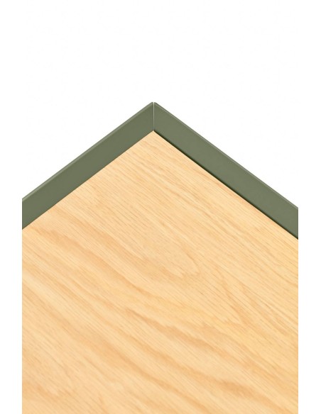 Teulat Mueble de TV Arista 180x40, roble, lacado verde claro.