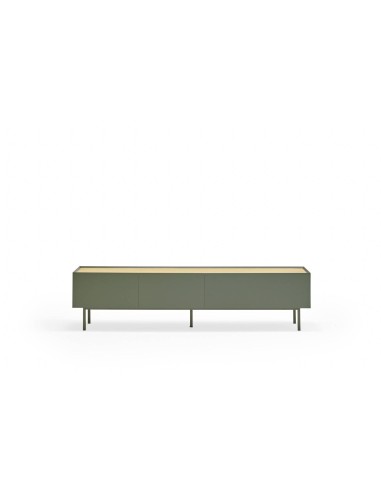 Teulat armário de TV Arista 180x40, carvalho, lacado verde claro.