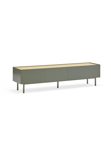 Teulat Mueble de TV Arista 180x40, roble, lacado verde claro.
