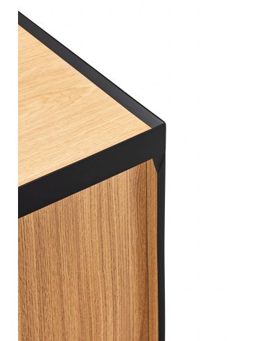 Teulat armário de TV Arista 180x40, carvalho, lacado preto.