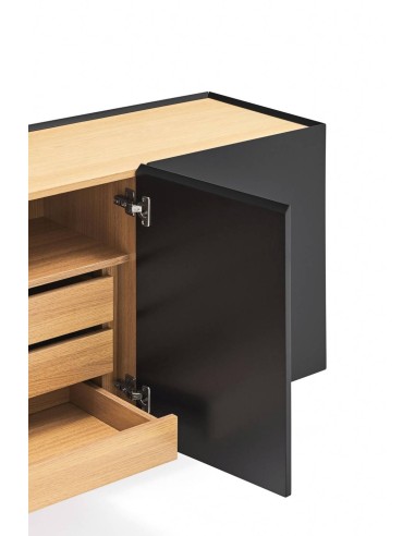 TEULAT APARADOR ARISTA 110x40, cajones Interiores lacado negro.