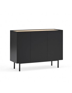 TEULAT APARADOR ARISTA 110x40, gavetas Interiores lacado preto.