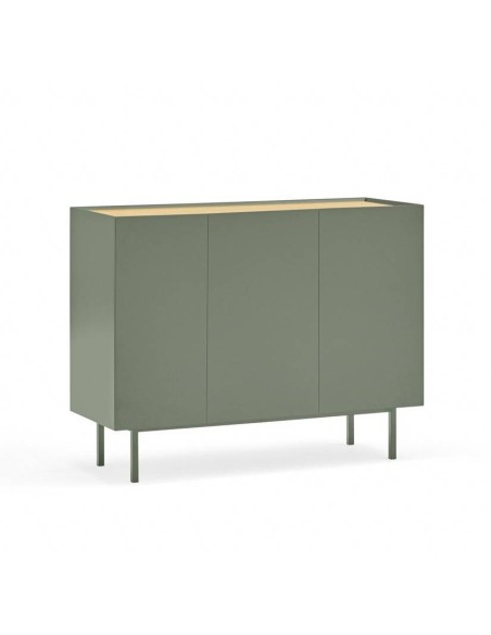 TEULAT APARADOR ARISTA 110x40, lacado em verde claro, carvalho