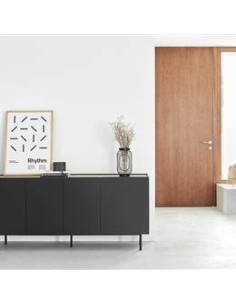 TEULAT APARADOR ARISTA 165x40, minimalista, negro, roble 2