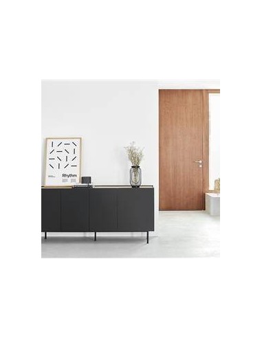 TEULAT APARADOR ARISTA 165x40, minimalista, gavetas lacadas a preto.