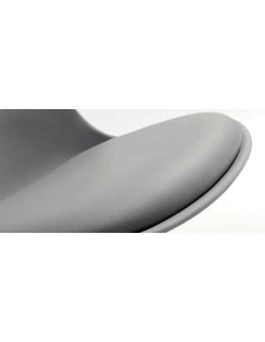 Taburete de diseño Lando gris, de acero altura...