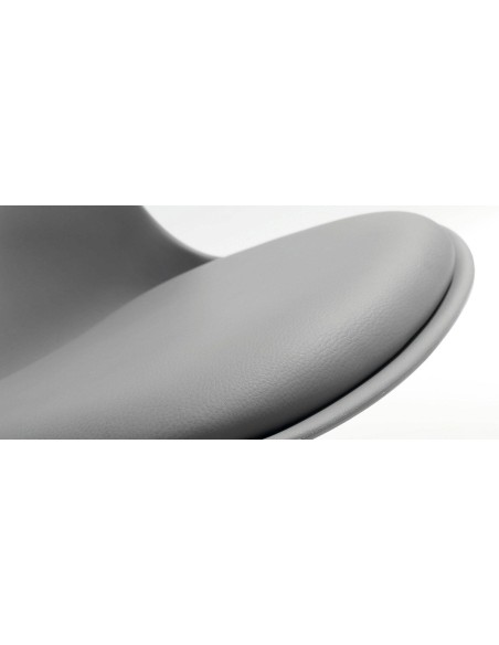 Taburete de diseño Lando gris, de acero altura 60-82 cm