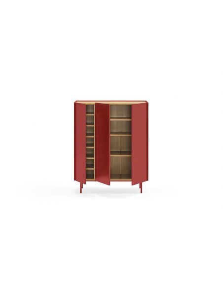 TEULAT MÓVEL AUXILIAR ARISTA, GARRAFEIRA INTERIOR LACADA EM COR BORDEAUX. TEULAT MÓVEL AUXILIAR ARISTA, GARRAFEIRA INTERIOR LACADA EM COR BORDEAUX.