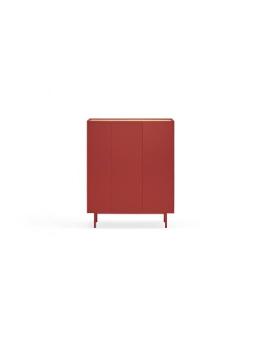 TEULAT MÓVEL AUXILIAR ARISTA, GARRAFEIRA INTERIOR LACADA EM COR BORDEAUX.