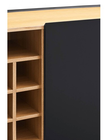 TEULAT MUEBLE AUXILIAR ARISTA, BOTELLERO NEGRO.