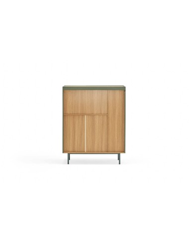 TEULAT MUEBLE AUXILIAR ARISTA, BOTELLERO INTERIOR LACADO EN VERDE.