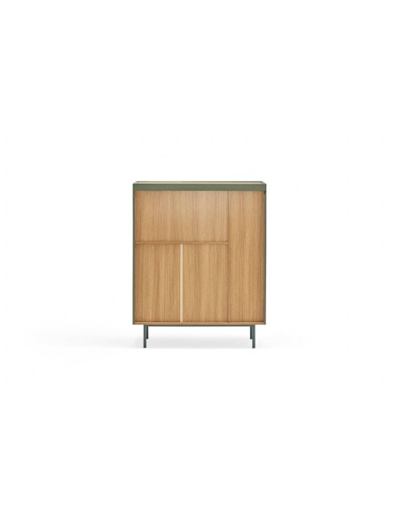 TEULAT MUEBLE AUXILIAR ARISTA, BOTELLERO INTERIOR LACADO EN VERDE.