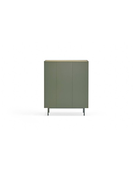 TEULAT MUEBLE AUXILIAR ARISTA, BOTELLERO INTERIOR LACADO EN VERDE.