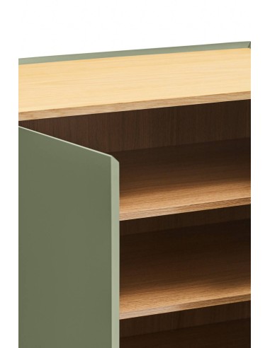 TEULAT MÓVEL AUXILIAR ARISTA, GARRAFEIRA INTERIOR LACADA A VERDE.