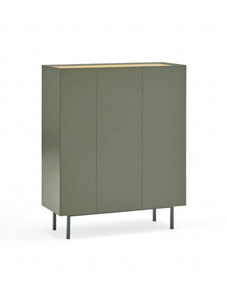 TEULAT MUEBLE AUXILIAR ARISTA, BOTELLERO INTERIOR LACADO EN VERDE.