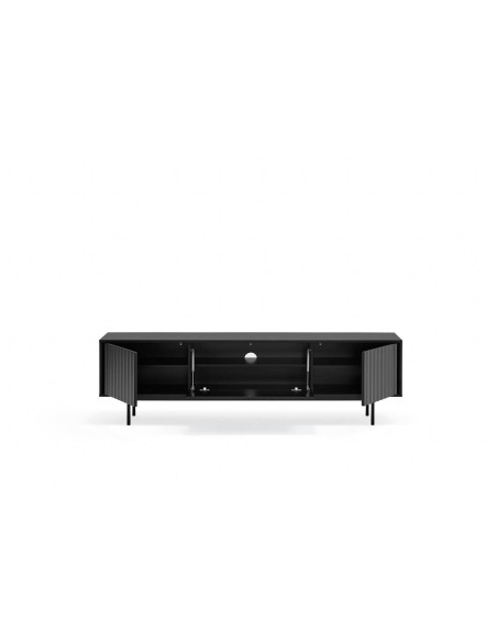 Teulat MUEBLE TV SIERRA 180x40, minimalista lacado en negro.