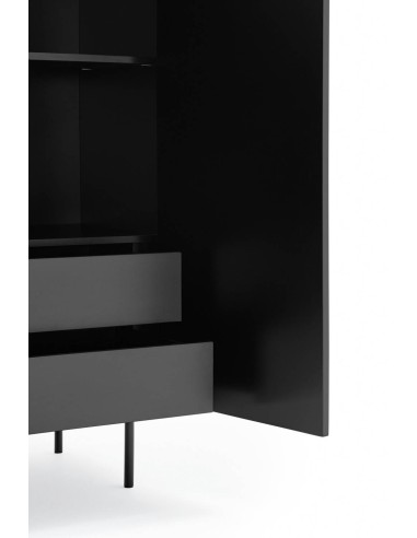 Teulat Aparador alto de design Serra lacado a preto.