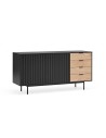 TEULAT APARADOR Serra 160x47, nordico, gavetas, lacado a preto.