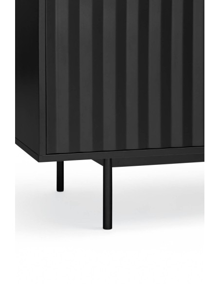 TEULAT APARADOR Serra 210x44, minimalista, gavetas lacadas a preto.