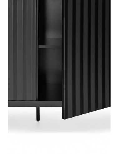 TEULAT APARADOR Serra 210x44, minimalista, gavetas lacadas a preto.