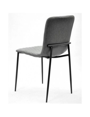 Silla  PITTI, metal negro, tejido técnico.