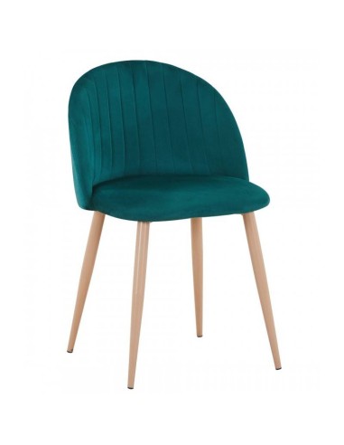 Silla de comedor New Velvet, terciopelo, metal.