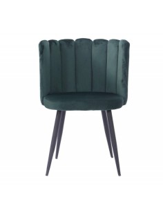 Cadeira de design de sala de jantar RAMSÉS, metal, veludo estofado . 2