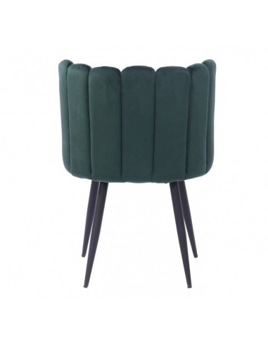 Silla de diseño de comedor RAMSÉS, metal, tapizado velvet .