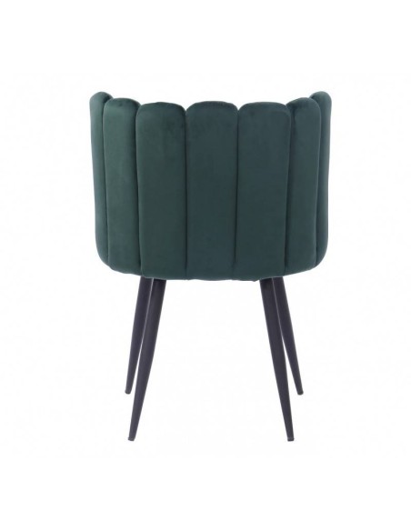 Silla de diseño de comedor RAMSÉS, metal, tapizado velvet .