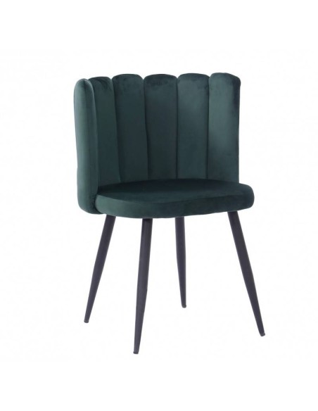 Cadeira de design de sala de jantar RAMSÉS, metal, veludo estofado .