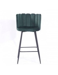 Taburete de diseño de comedor RAMSÉS, metal, tapizado velvet . 2