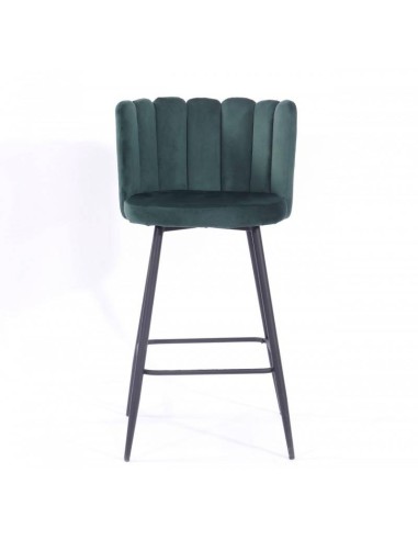 Taburete de diseño de comedor RAMSÉS, metal, tapizado velvet .