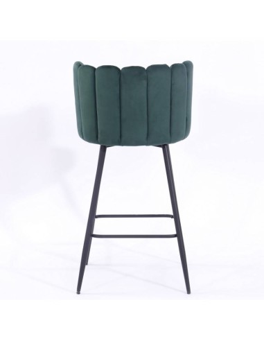 Taburete de diseño de comedor RAMSÉS, metal, tapizado velvet .