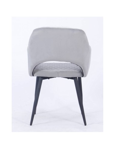 Silla con brazos HORIO, metal, tapizado velvet.