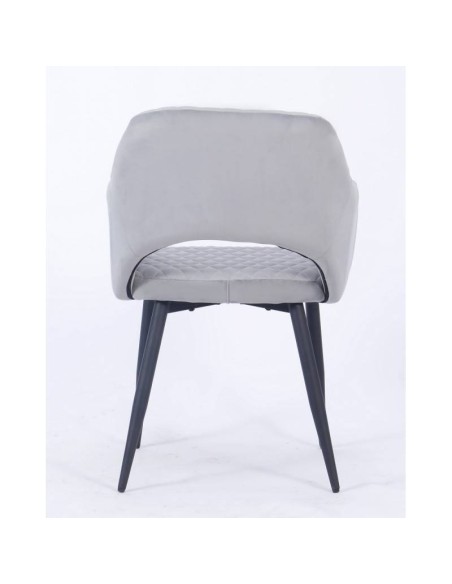 Silla con brazos HORIO, metal, tapizado velvet.