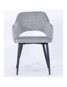 Silla con brazos HORIO, metal, tapizado velvet. 2