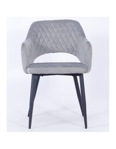 Silla con brazos HORIO, metal, tapizado velvet.