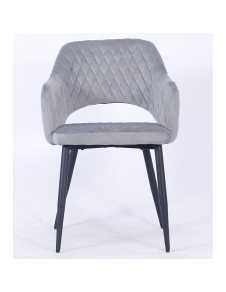 Silla con brazos HORIO, metal, tapizado velvet.