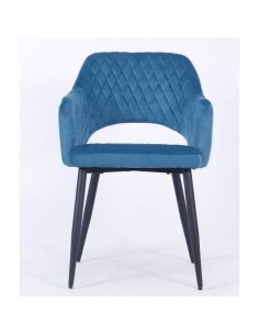 Silla con brazos HORIO, metal, tapizado velvet. 2