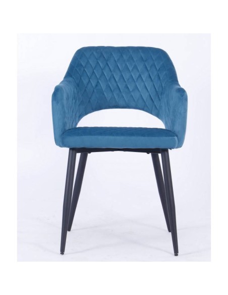 Silla con brazos HORIO, metal, tapizado velvet.
