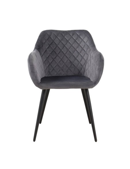 Sillón ROLAN, metal, tapizado velvet .