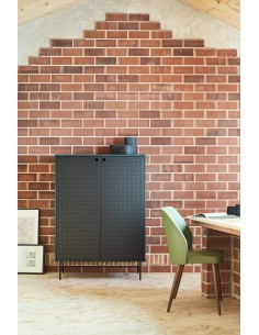 TEULAT APARADOR ponto ALTO, DM lacado verde, metal preto 2