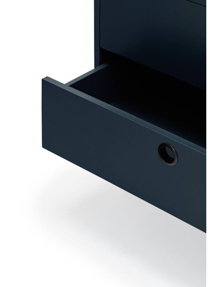 TEULAT APARADOR PUNTO 150x47, DM lacado azul y metal negro