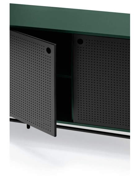TEULAT APARADOR ponto 150X47, DM lacado verde e metal preto