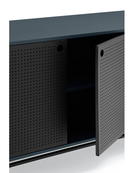 TEULAT APARADOR PUNTO 210x47, DM lacado azul y metal negro