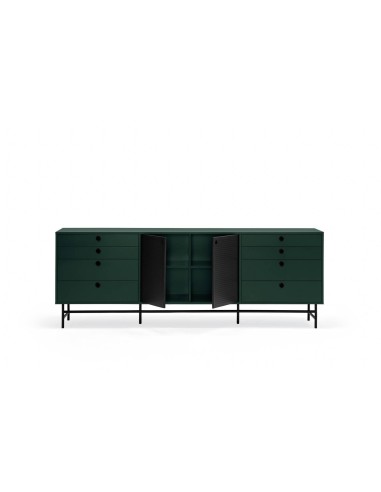 TEULAT APARADOR ponto 210X47, DM lacado verde e metal preto