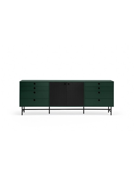 TEULAT APARADOR ponto 210X47, DM lacado verde e metal preto