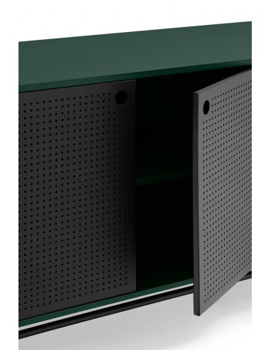TEULAT APARADOR ponto 210X47, DM lacado verde e metal preto