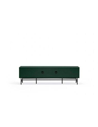 TEULAT armário TV ponto 180X40, DM lacado verde e metal preto