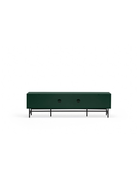 TEULAT MUEBLE TV PUNTO 180x40, DM lacado verde y metal negro